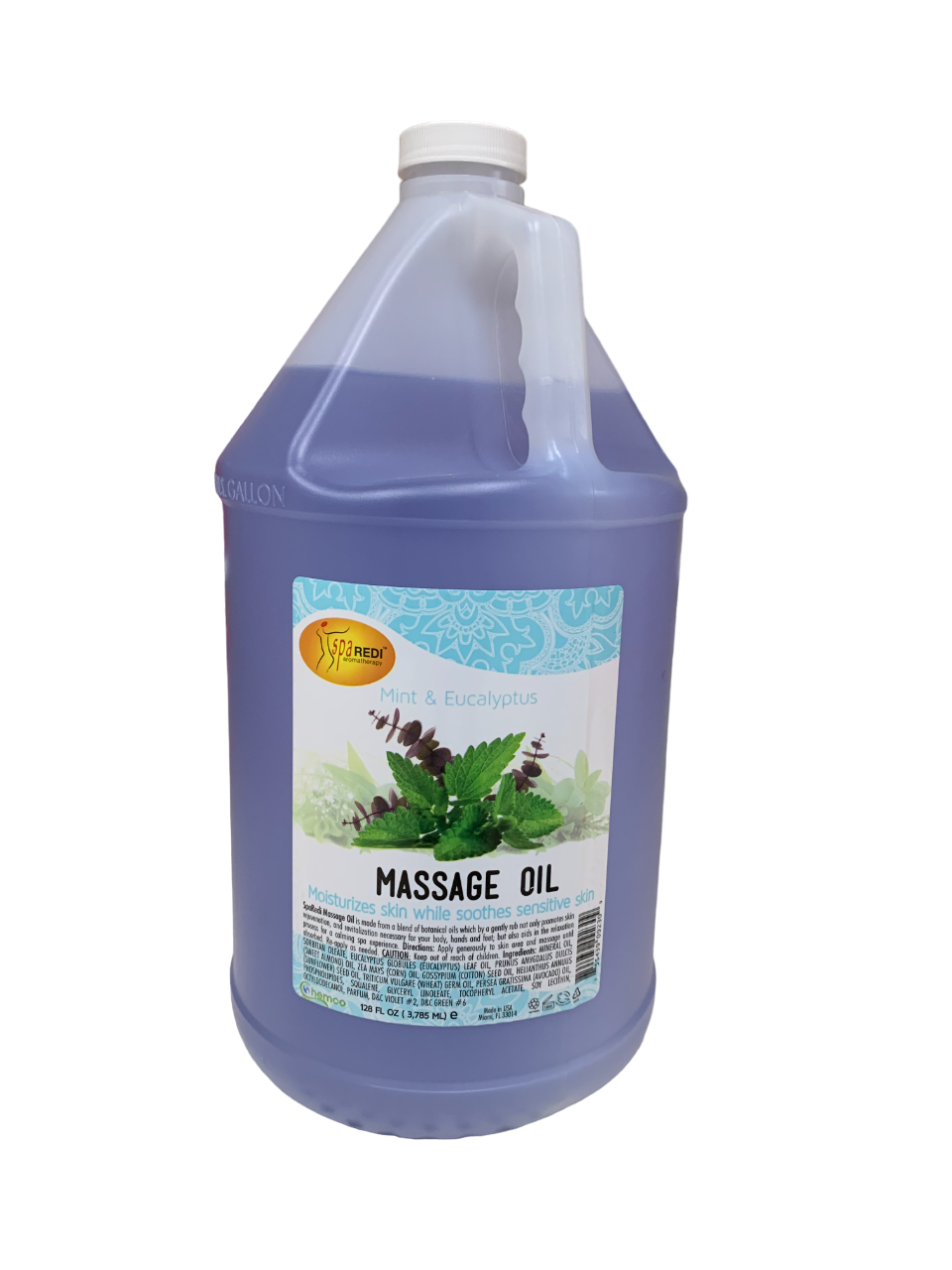 SpaRedi Massage Oil Mint and Eucalyptus
